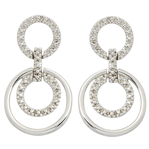 Cascading Circle Diamond Earrings