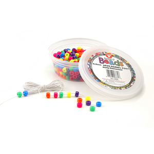 Hygloss Ed Prod Bucket O’ Beads, Neon Barrel, 6 x 9 mm, 375/Pack, 5 Packs