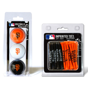 Team Golf San Francisco Giants 3 Ball and 50 Tee Jar Set