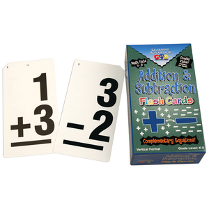 Learning Advantage Double Value Vertical Flash Cards, Addition & Subtraction, 3 Packs