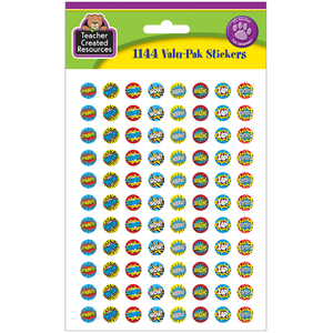 Teacher Created Resources Superhero Mini Stickers Valu-Pak, 6 Packs