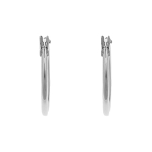 14K White Gold 16mm Snap Hoop Earrings