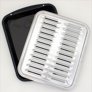 Range Kleen Porcelain broiler pan with chrome grill
