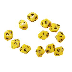 Learning Advantage 10-Sided Polyhedra Dice, 12 per Set, 4 Sets