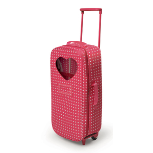 Badger Basket Trolley Doll Carrier with Rocking Bed and Bedding - Pink/Star