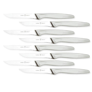 8pc Stainless Steel Serrated Steak Knife Set