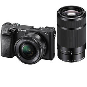 Alpha a6300 Mirrorless Digital Camera with 16-50mm and 55-210mm Lenses Kit (Black)