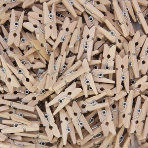 Creativity Street Mini Spring Clothespins Natural, 6 Packs of 250
