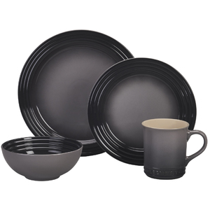 16pc Stoneware Dinnerware Set Oyster