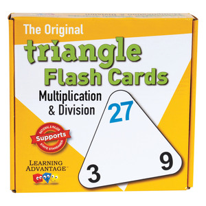 Learning Advantage Triangle Flash Cards, Multiplication & Division, 3 Packs