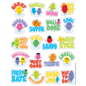 Eureka Jelly Beans Scented Stickers, 80/Pack, 12 Packs