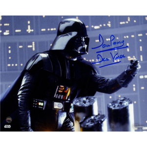 David Prowse Signed Darth Vader "Empire Strikes Back" Cloud City "I Am Your Father" Scene 8x10 Photo (Signed in Blue)