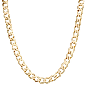 Gold over Sterling Silver 250 Gauge Curb Link Chain, 24 Inches