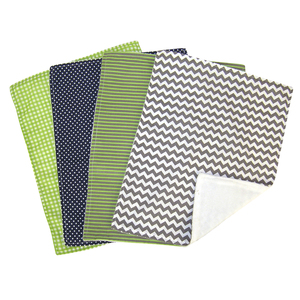 Trend Lab Perfectly Preppy 4 Pack Burp Cloth Set
