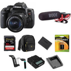 EOS Rebel T6i DSLR Camera with 18-55mm Lens Video Kit