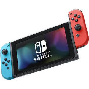 Switch with Neon Blue and Red Controllers