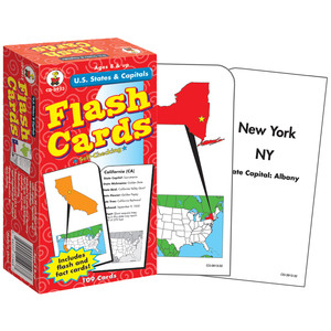 Carson-Dellosa Pub Group U.S. States & Capitals Flash Cards, 109 Per Pack, 3 Packs
