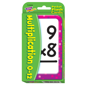 Trend Multiplication 0-12 Pocket Flash Cards, 12 Packs