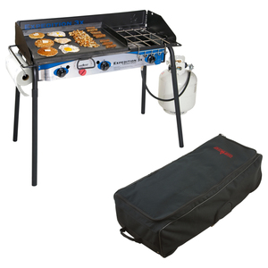 Expedition 3X Three-Burner Stove w/ Griddle & Carry Bag