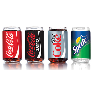 16oz Assorted Coca-Cola Glasses Set of 4
