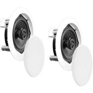 PDICRD 5.25" In-Wall/In-Ceiling 150W 2-Way Stereo Speakers (Pair, White)