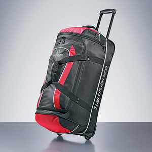 Andante 32" Drop Bottom Wheeled Duffel Black/Red