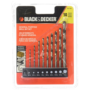 10pc General Drill Bit Set