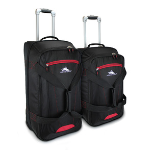 2pc Marshfield Nested Wheeled Duffel Set Black/Red